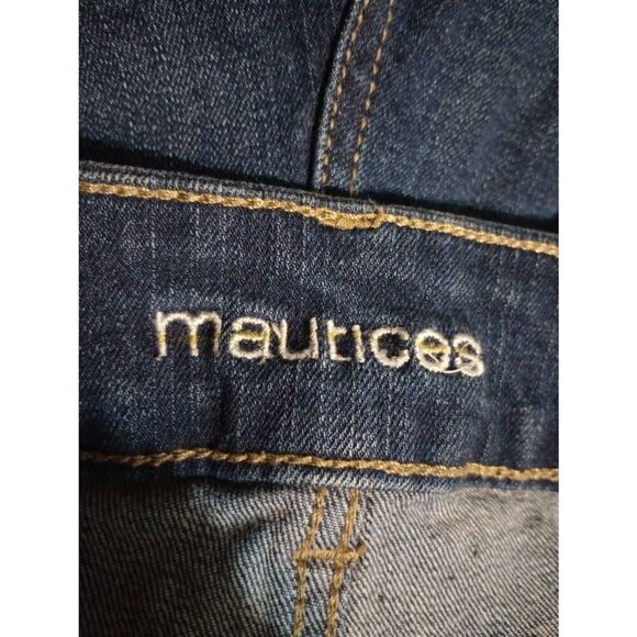 Maurices Shorts Ladies‎ 20W Cut Off Stretch Dark Wash - Picture 3 of 5